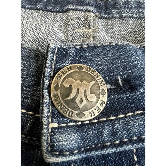 MEK Denim Maldives‎ Bootcut Men's 42X35 Button Fly Blue Jean Vintage Made in USA - Picture 8 of 12
